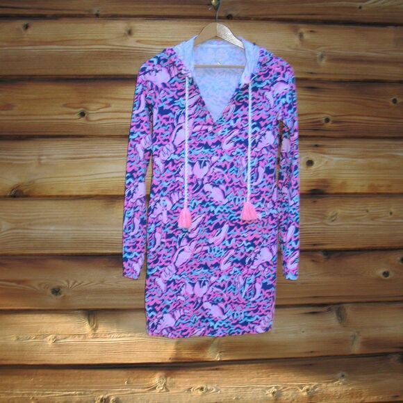 NWOT Lilly Pulitzer Rylie UPF50 Pop Up Lobstah Roll Cover Up Tunic Dress - Picture 3 of 10